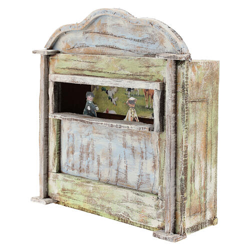 Puppentheater aus Holz für Krippe, 12 cm 2