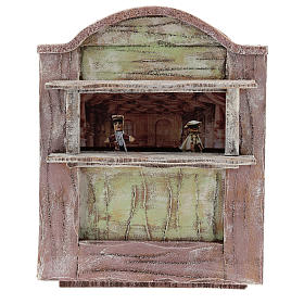 Teatro de bonecos em miniatura ambientação para presépio com figuras altura média 12 cm
