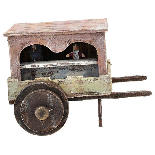 Holz Marionettenwagen für Krippen von 12 cm 1