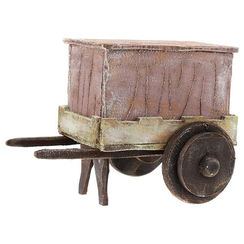Holz Marionettenwagen für Krippen von 12 cm 2