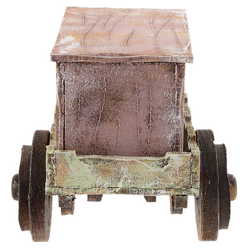Holz Marionettenwagen für Krippen von 12 cm 4