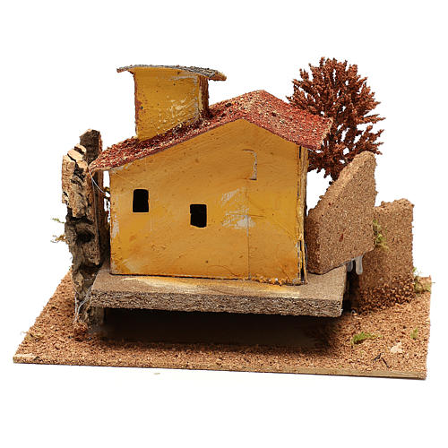 House with tree and staircase for 6 cm Nativity scene 4