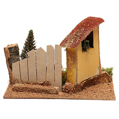 House with cypress for 6 cm Nativity scene 4