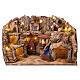 Nativity scene setting with water stream and moving mill for 8-10 cm Neapolitan Nativity scene 65x65x55 cm s1