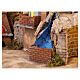 Ambientazione presepe napoletano 8-10 cm fontana mulino movimento 65x65x55 s4