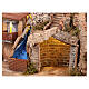Ambientazione presepe napoletano 8-10 cm fontana mulino movimento 65x65x55 s6
