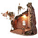 Stable with door and light 55x50x35 cm for Neapolitan Nativity Scene with standing figurines of 24 cm s3