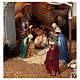 Complete Nativity scene with historical Palestinian setting 100x320x120 cm Moranduzzo statues s2