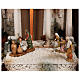 Complete Nativity scene with historical Palestinian setting 100x320x120 cm Moranduzzo statues s8