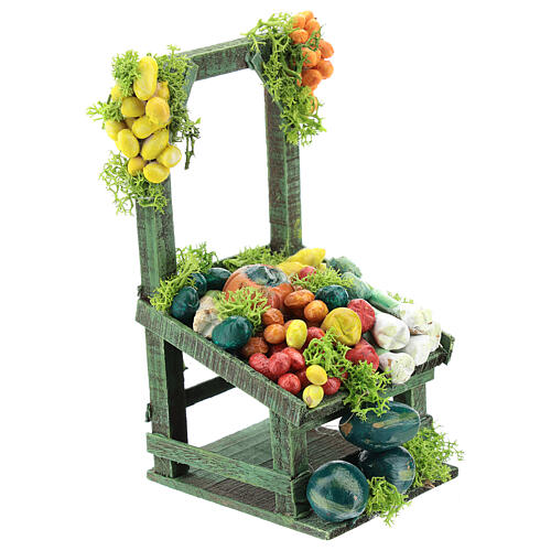 Stoisko z owocami i warzywami do szopki neapolitańskiej 6-8 cm 3
