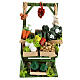 Banca inclinada de verduras e legumes em caixas, miniatura para presépio napolitano com figuras altura média 6-8 cm s1