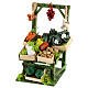Banca inclinada de verduras e legumes em caixas, miniatura para presépio napolitano com figuras altura média 6-8 cm s2