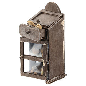 Armário de despensa com pão, miniatura miniatura para presépio napolitano com figuras altura média 6-8 cm