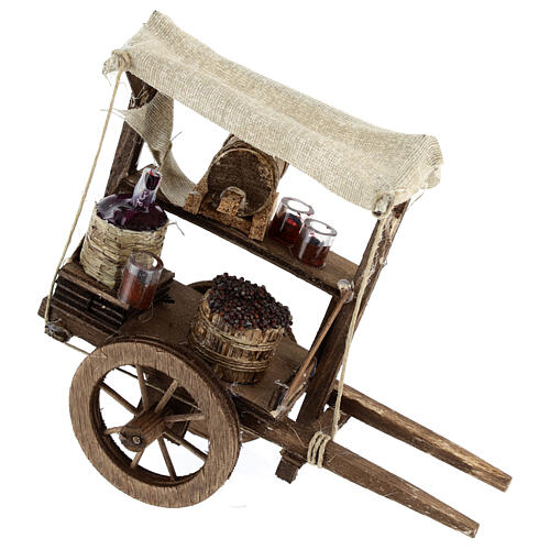 Carro del vendedor de vino para belén napolitano de 6-8 cm 1