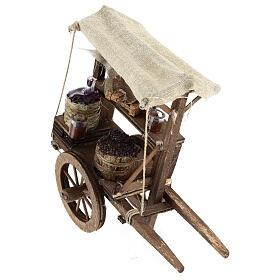 Winemaker wagon for Neapolitan Nativity Scene with standing figurines of 6-8 cm