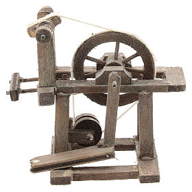 Miniature spinning wheel for Neapolitan nativity of 6-8 cm