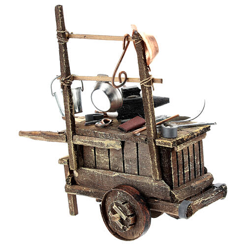 Miniature tinker wagon, for 6-8 cm Neapolitan nativity 3
