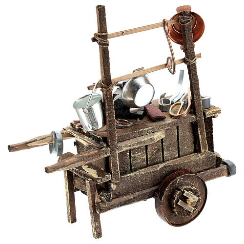 Miniature tinker wagon, for 6-8 cm Neapolitan nativity 4