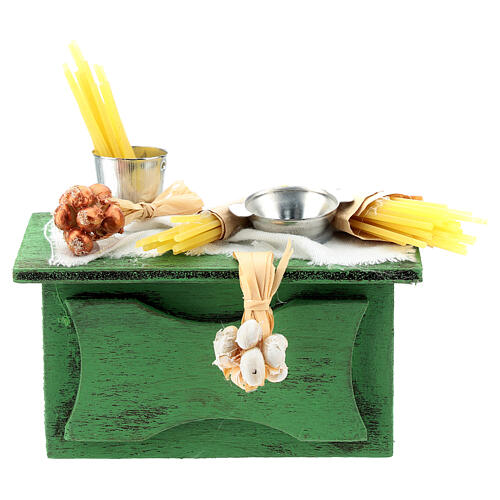 Pasta stall for Neapolitan Nativity Scene with standing figurines of 6-8 cm 1