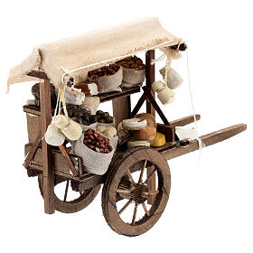 Cheese and vegetable wagon for Neapolitan Nativity Scene with standing figurines of 6-8 cm