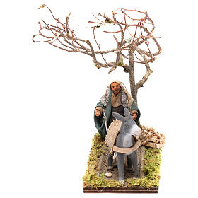 Contadino con aratro presepe napoletano 10 cm