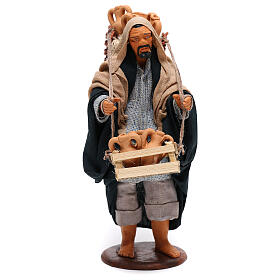 Sprzedawca dzbanów w koszach, figurka do szopki z Neapolu 14 cm