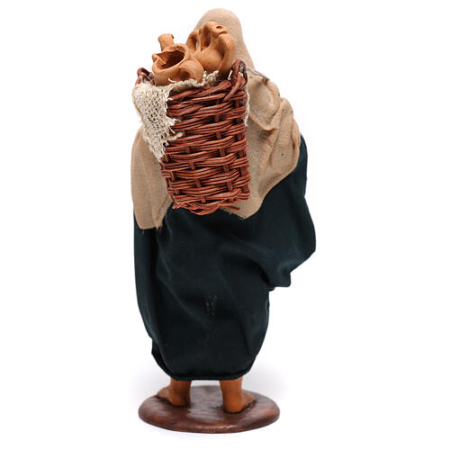 Sprzedawca dzbanów w koszach, figurka do szopki z Neapolu 14 cm 5