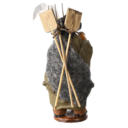 Uomo con attrezzi presepe napoletano 12 cm 5