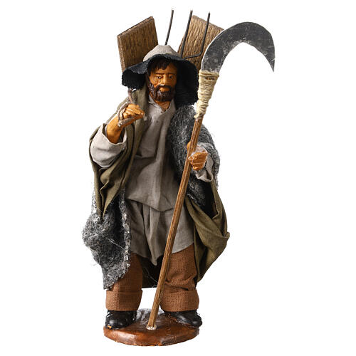 Homem com ferramenta presépio de Nápoles com figuras 12 cm altura média 1