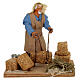 Uomo con balle di fieno presepe di Napoli 12 cm s1