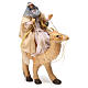Rei mago branco sentado no camelo para presépio napolitano com figuras de 6 cm de altura média s2
