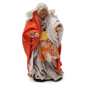 Old lady at the balcony for 8 cm Neapolitan nativity