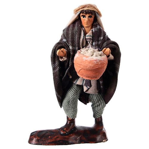 Man with ricotta cheese Neapolitan Nativity Scene 8 cm 1