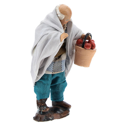 Man with fruit basket Neapolitan Nativity Scene 8 cm 3