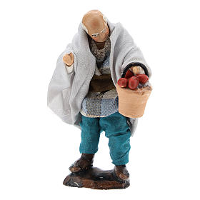 Man with Fruit Basket for Neapolitan nativity 8 cm