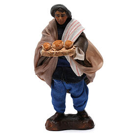 Mężczyzna z chlebem, figurka do szopki neapolitańskiej 8 cm