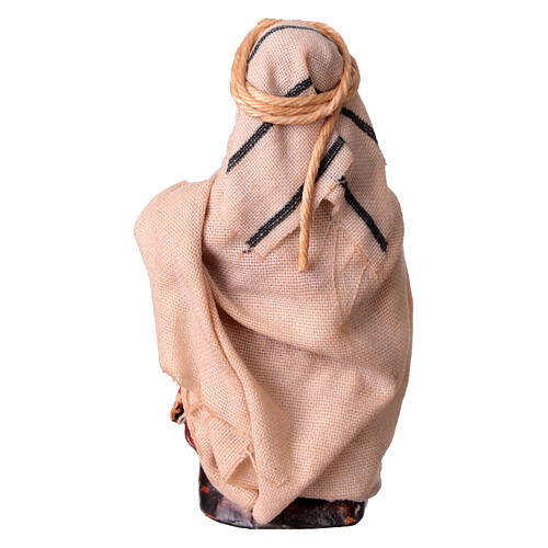 Bambina con bambola per presepe napoletano di 8 cm 4