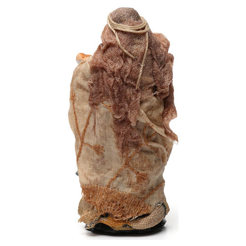 Alte Frau mit Brot 8cm neapolitanische Krippe 3