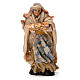 Elderly Woman with Bread Basket for Neapolitan nativity of 8 cm s1