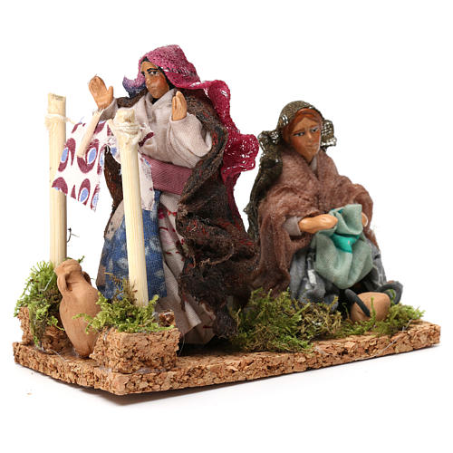 Working laundresses Neapolitan Nativity Scene 8 cm 3