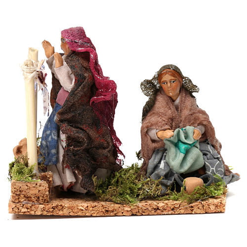 Washerwomen working for Neapolitan nativity 8 cm 1
