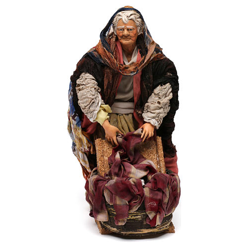 Old wash woman for Neapolitan nativity 700 style of 30 cm 1