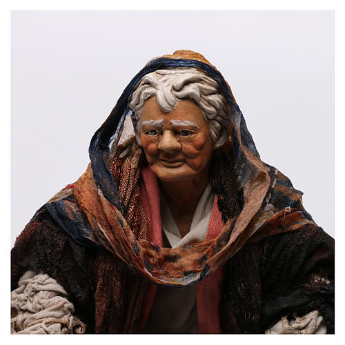 Old wash woman for Neapolitan nativity 700 style of 30 cm 2