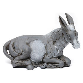 Burro de terracota para belén napolitano estilo 700 de 30 cm de altura media