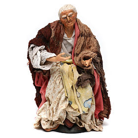 Vecchia seduta per presepe napoletano stile 700 da 35 cm 