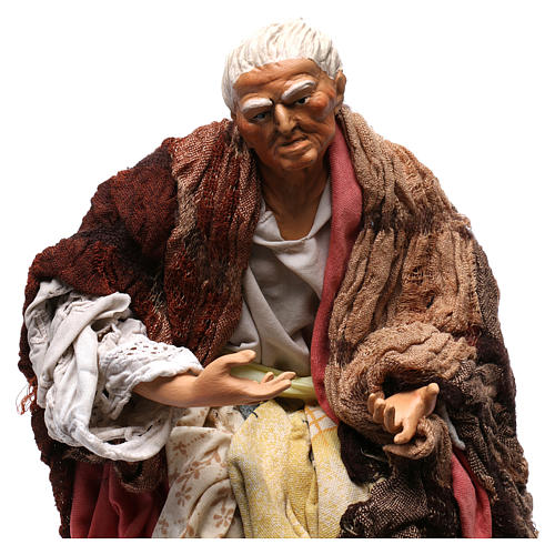 Old woman for Neapolitan nativity style 700 of 35 cm 2