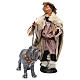 Shepherd with hound for Neapolitan nativity scene 35 cm s1