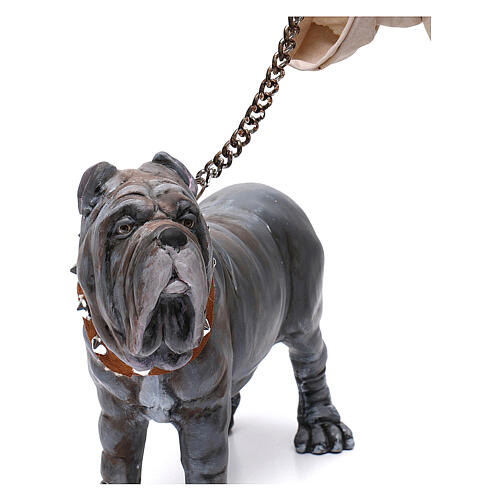 Shepherd with Mastiff Neapolitan style 700s nativity of 35 cm 4