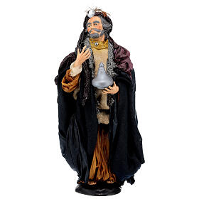 King (Magi) offering a gift for Neapolitan nativity scene 35 cm