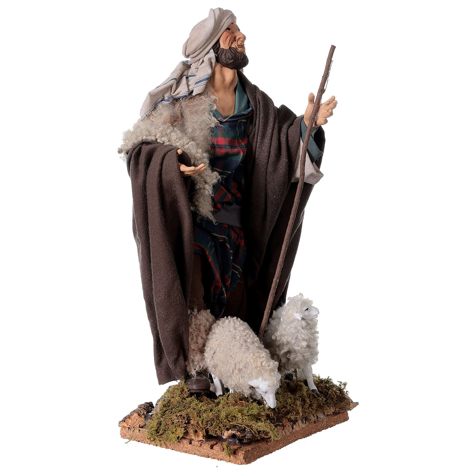 Generico ricevi 24 pastori in PLASTICA Alti 7 cm ZAMBOGNARI Pecoraio E Altri per PRESEPE S. Gregorio ARMENO Un Portachiavi CORNI Shepherds Crib
